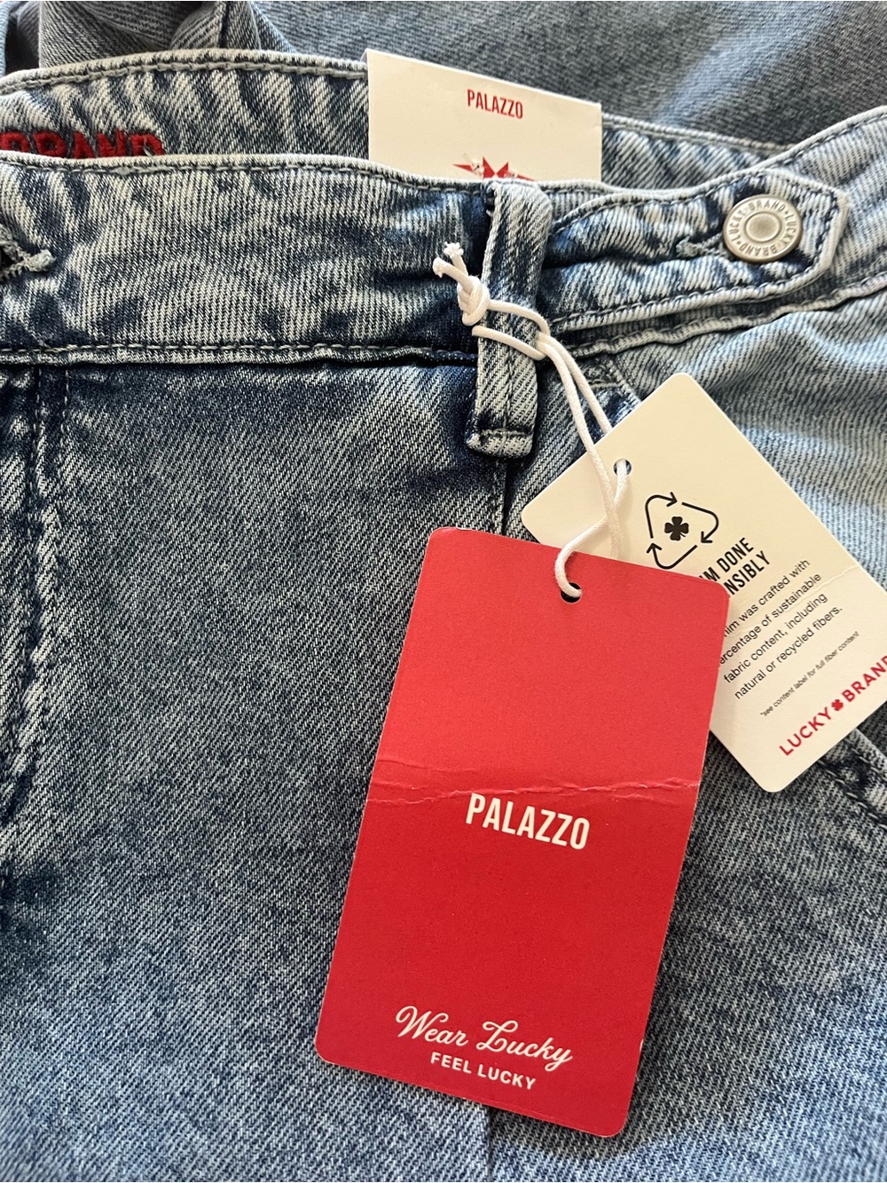 NWT Lucky Brand Palazzo Wide Leg Jeans - Picture 8 of 10